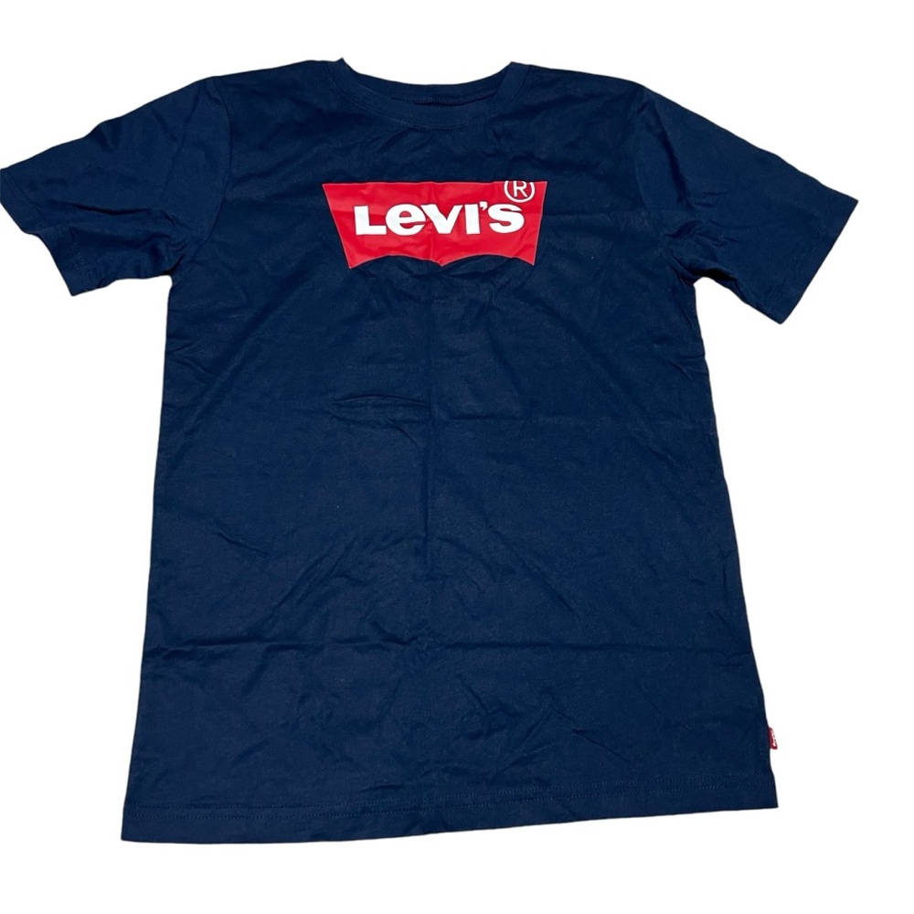 NWOT Two Levi’s Boys XL Navy Blue and White Short Sleeve T-Shirts
